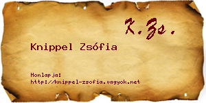 Knippel Zsófia névjegykártya