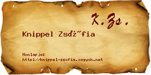 Knippel Zsófia névjegykártya