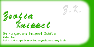 zsofia knippel business card